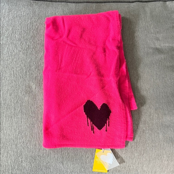 Kerri Rosenthal Accessories - Kerri Roseenthal Drippy Heart Cashmere scarf